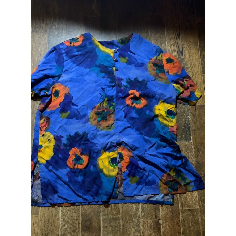 Vintage Dena Lauren Blouse size 2X Made in USA Floral Cottage Core
